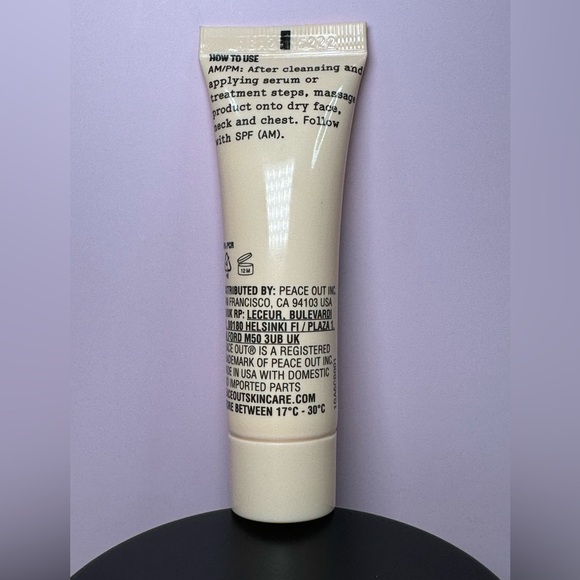 PEACE OUT SKINCARE REPAIRING MOISTURIZER TRAVEL SIZE 15 ml / 0.5 OZ NWOB - Picture 2 of 4